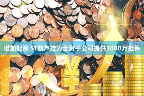 诺加配资 ST葫芦娃为全资子公司提供3000万担保