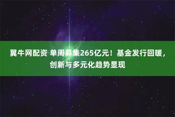 翼牛网配资 单周募集265亿元！基金发行回暖，创新与多元化趋势显现